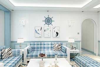 丽江地中海风格-客厅